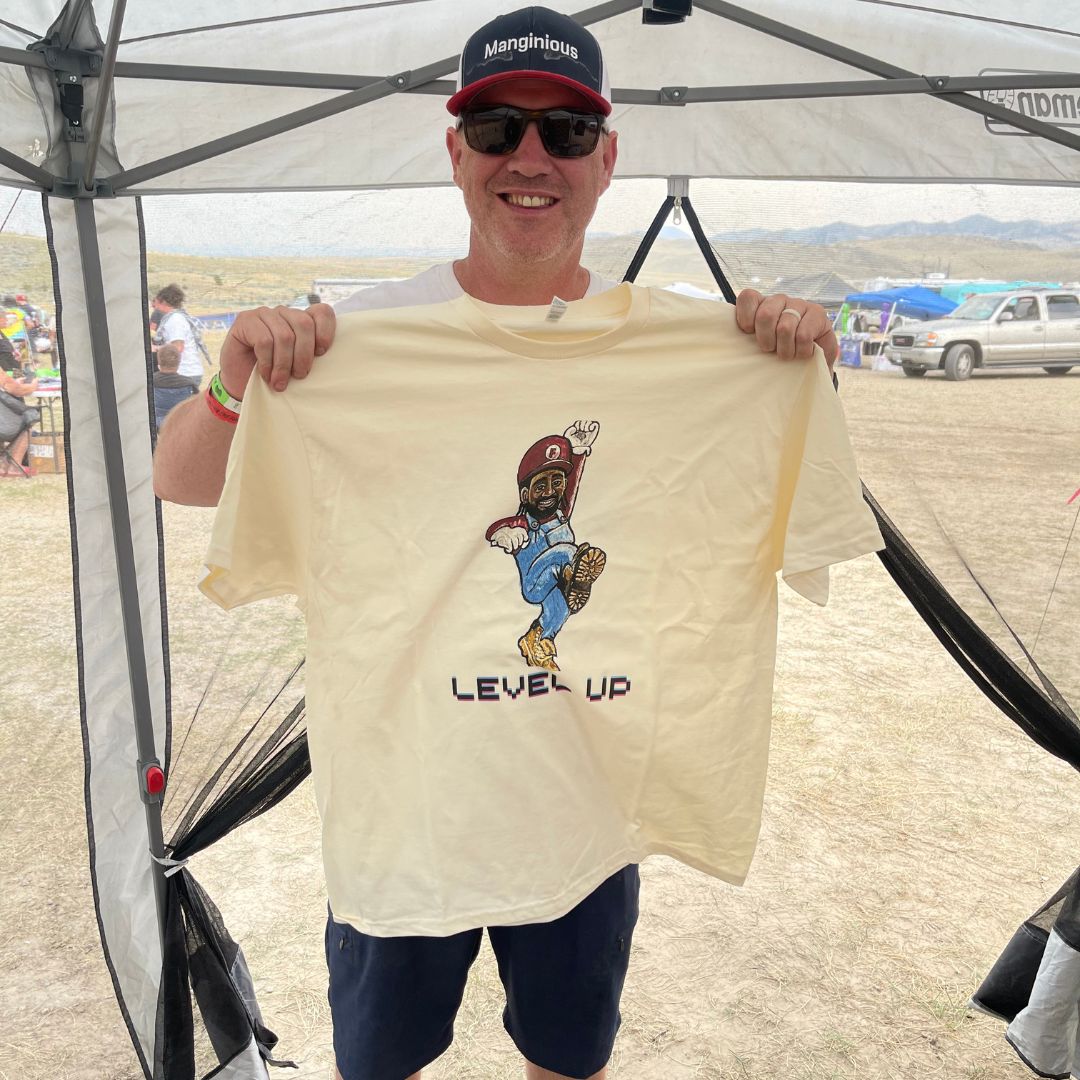 Mario Fokis - "Level Up" T-Shirt (Large Print) + Album