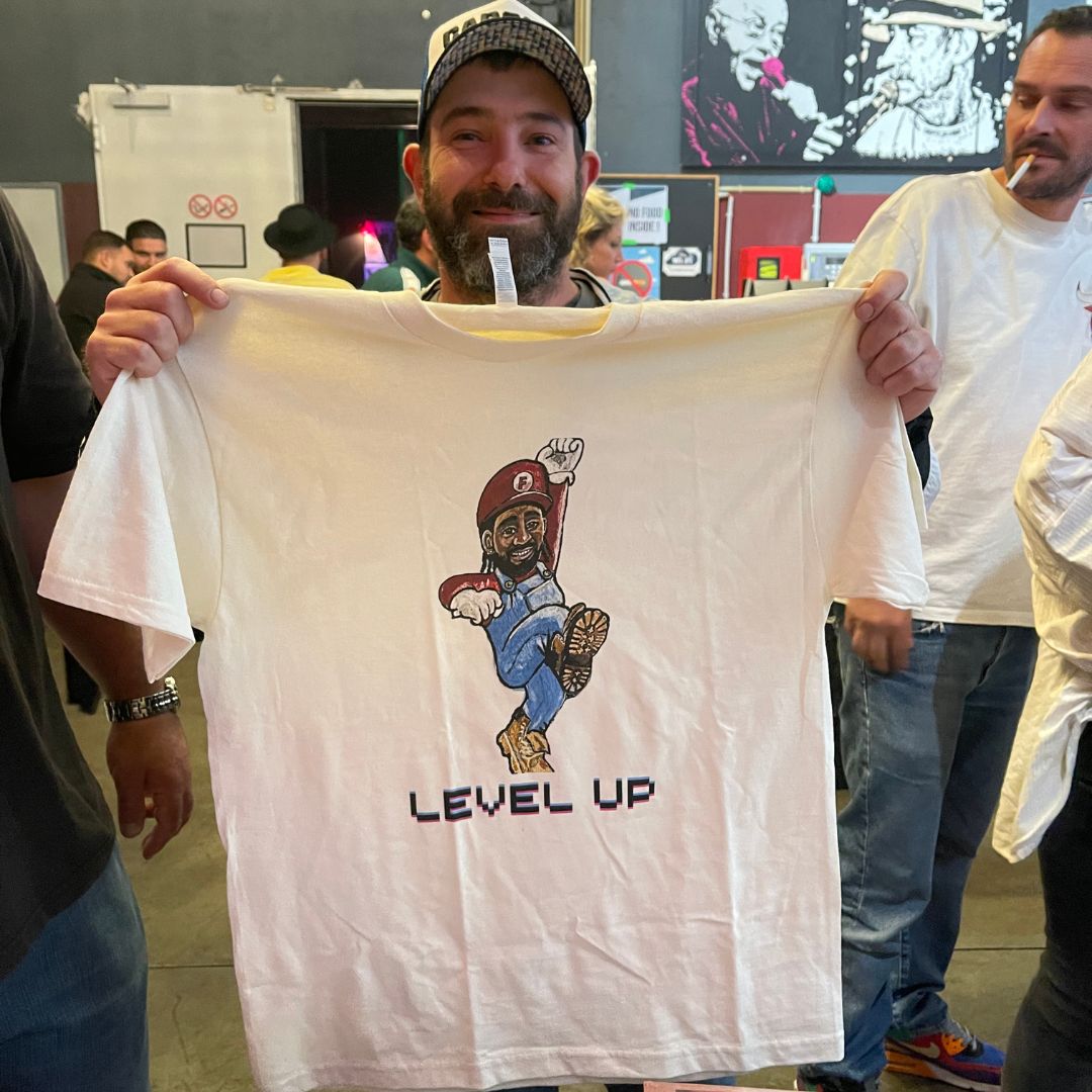 Mario Fokis - "Level Up" T-Shirt (Large Print) + Album