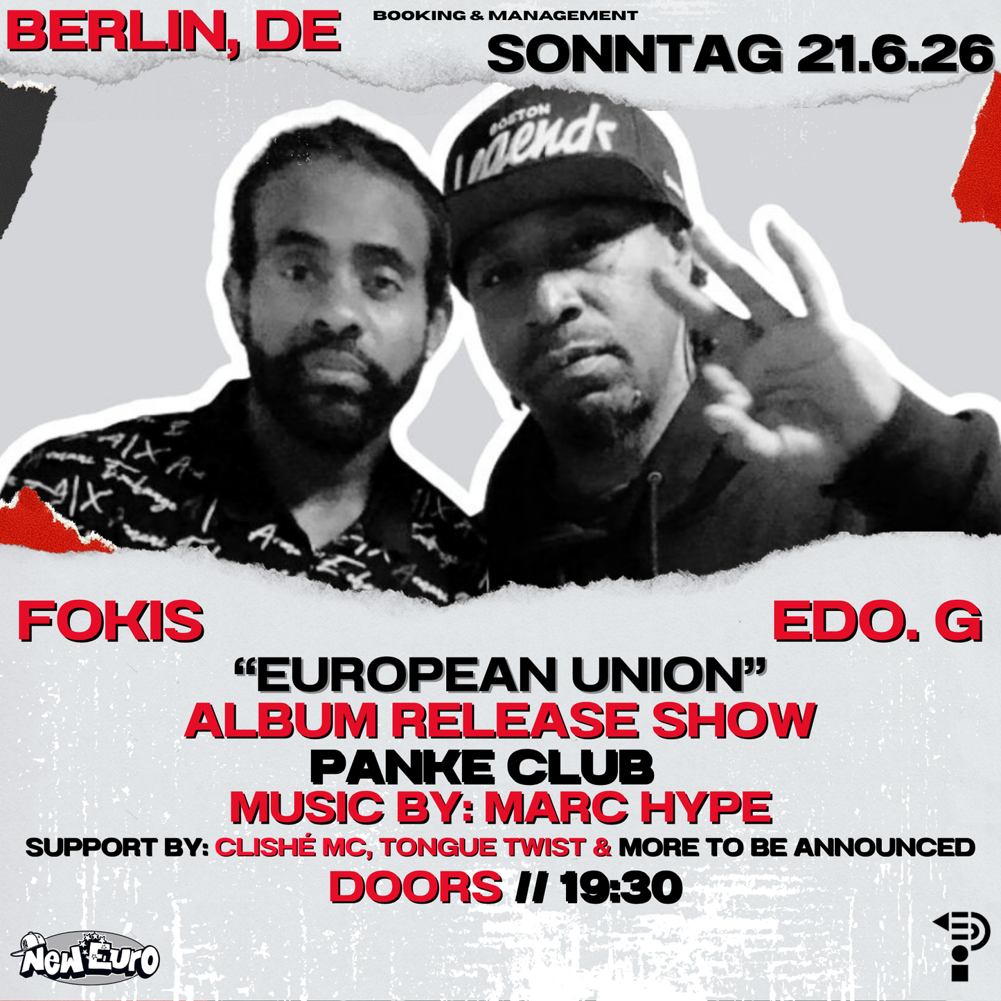 Edo. G & Fokis — "European Union" Album Release Show | June 21, 2026 (Berlin, DE)