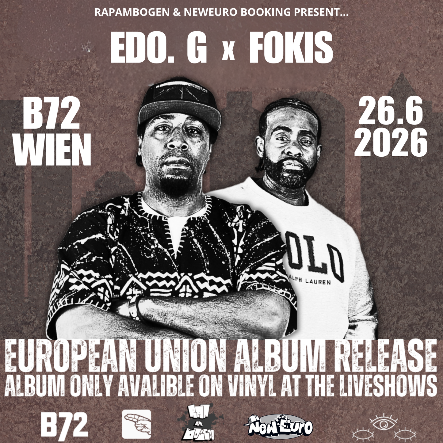 Edo. G & Fokis — "European Union" Album Release Show | June 26, 2026 (Wien, AT)