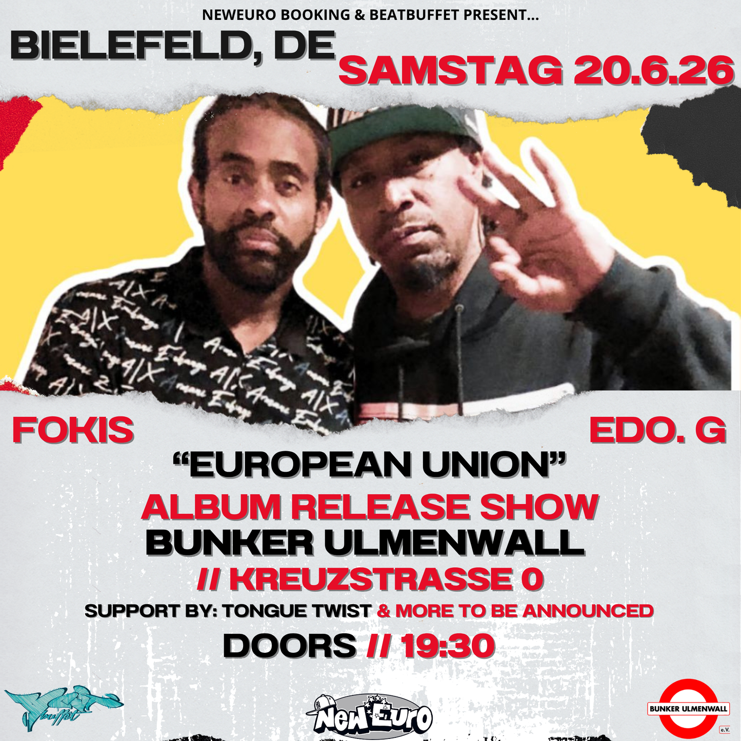 Edo. G & Fokis — "European Union" Album Release Show | June 20, 2026 (Bielefeld, DE)