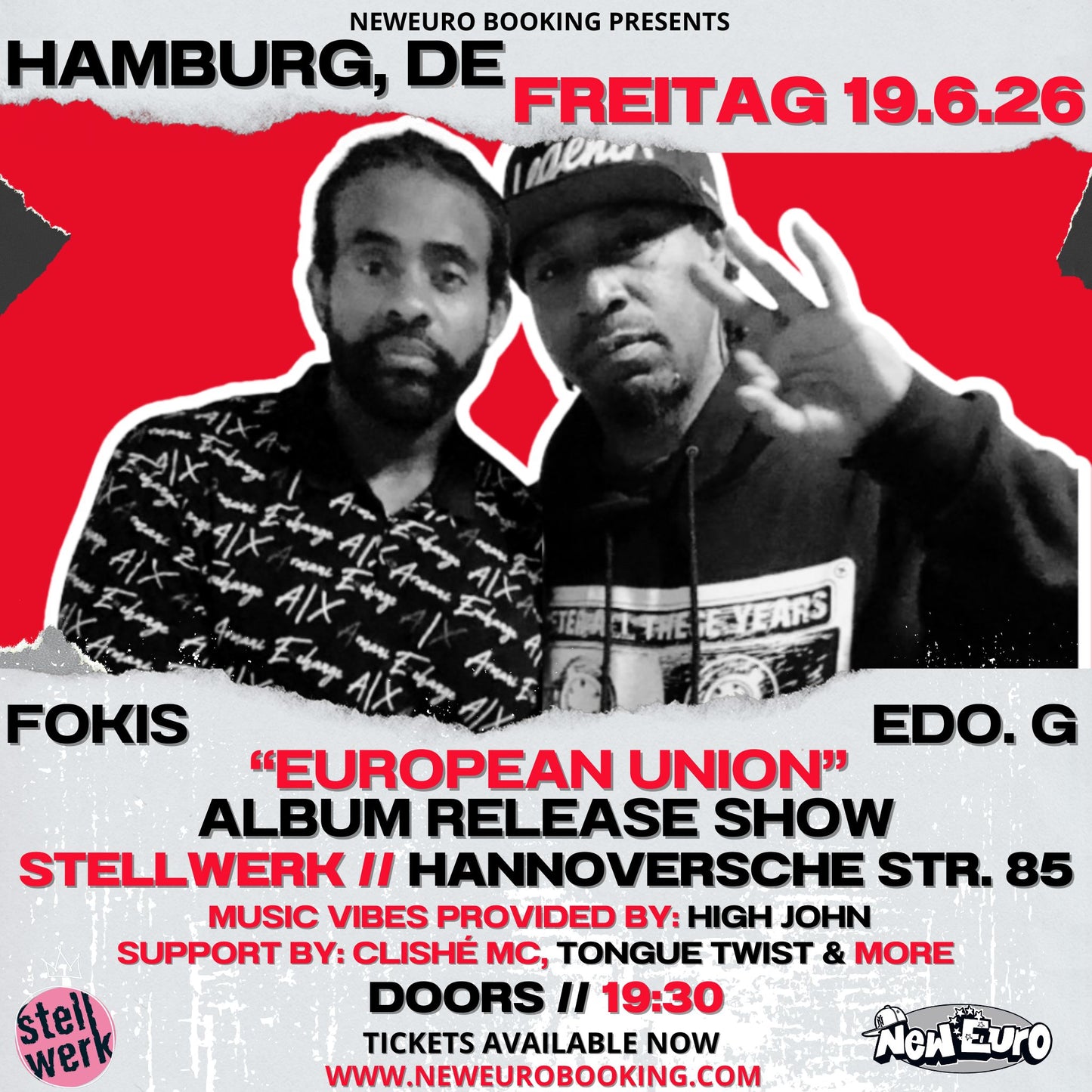 Edo. G & Fokis — "European Union" Album Release Show | June 19, 2026 (Hamburg, DE)