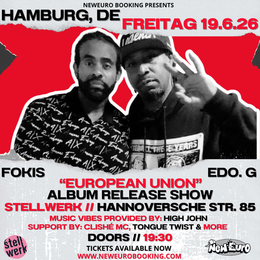 Edo. G & Fokis — "European Union" Album Release Show | June 19, 2026 (Hamburg, DE)