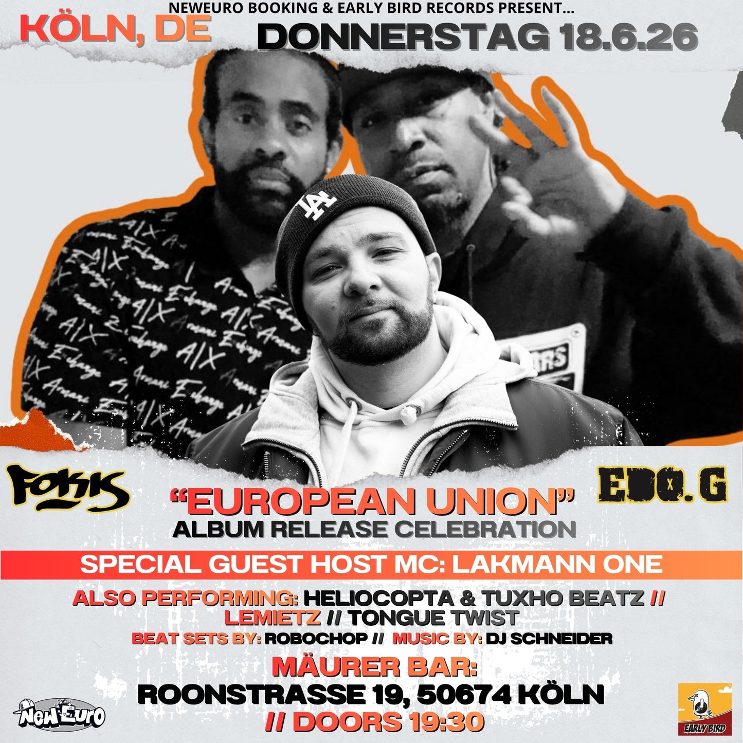 Edo. G & Fokis — "European Union" Album Release Show | June 18, 2026 (Köln, DE)