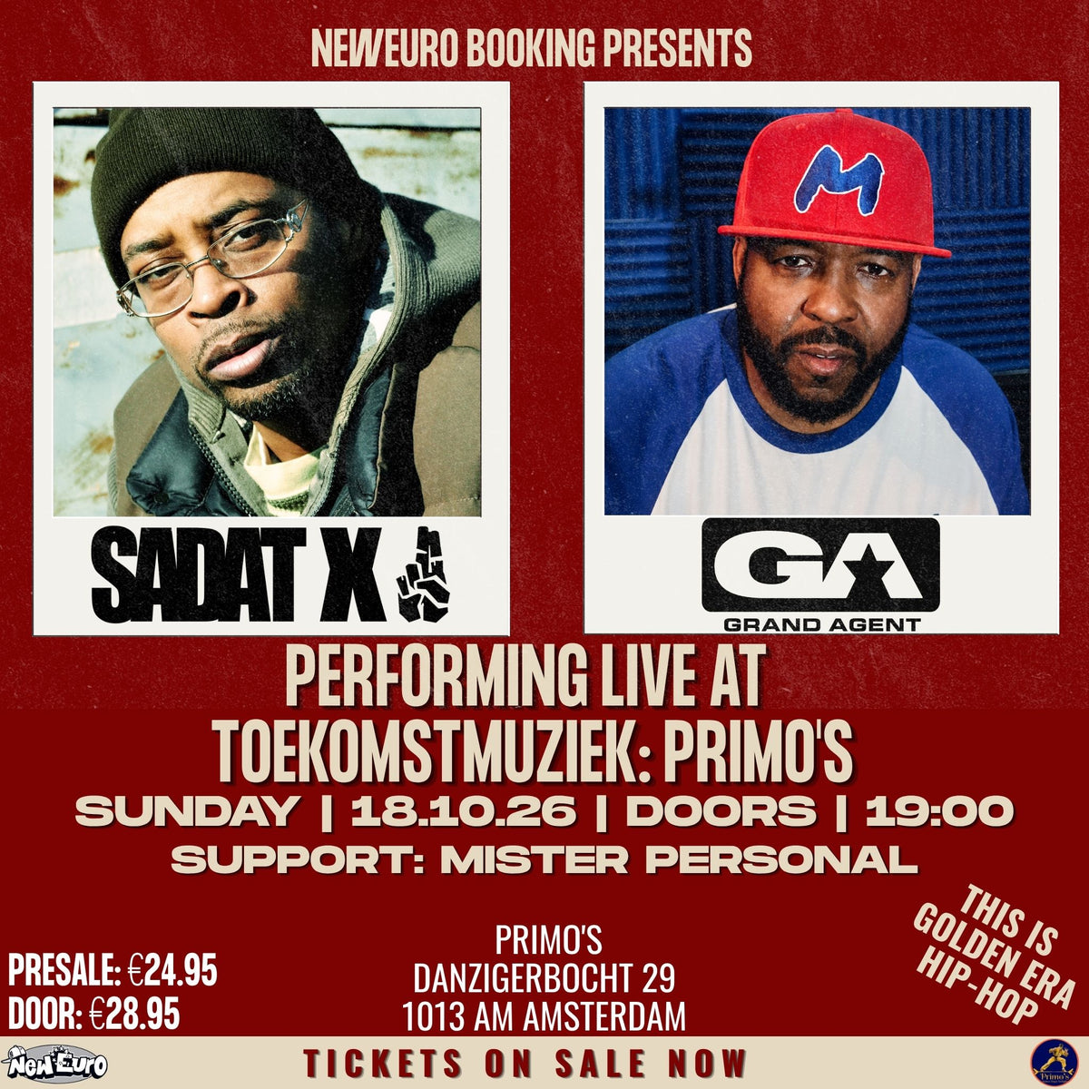 Sadat X — "Never Left" Anniversary Show | October 18, 2026 (Amsterdam, NL)